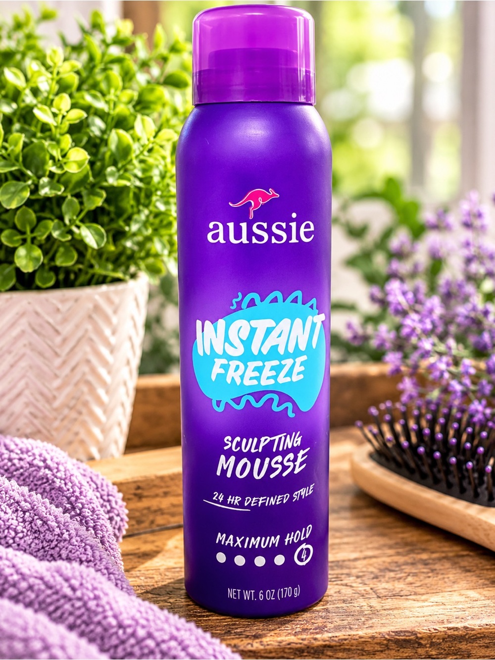 Aussie Instant Freeze Sculpting Mousse — Purple